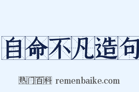 自命不凡造句是什么意思的图片